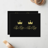 Golden King Crowns for Gay Wedding ノートカード (正面/裏面インサイチュ)