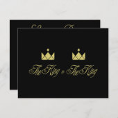 Golden King Crowns for Gay Wedding ノートカード (正面/裏面)