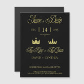 Golden King & Queen Crowns for Wedding (正面/裏面)