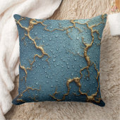 Golden Kintsugi Inspired Abstract Transformation クッション (ブランケット)