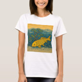 Golden Koi Japanese Art Tシャツ (正面)