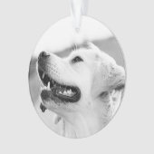 Golden Labカスタマイズ可能なクリスマス オーナメント (正面)