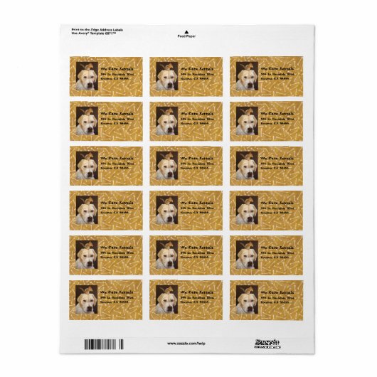 golden lab/chipmunk住所 シール (フルシート)