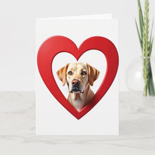 Golden Labrador Love Card カード (正面)