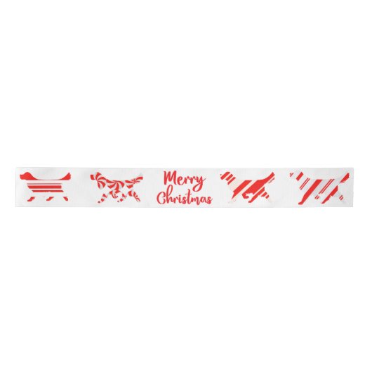 Golden Labrador Retriever Christmas Ribbon サテンリボン (正面)