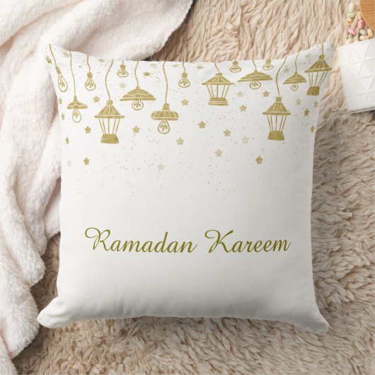 Golden Lantern Garland Pillow クッション (ブランケット)