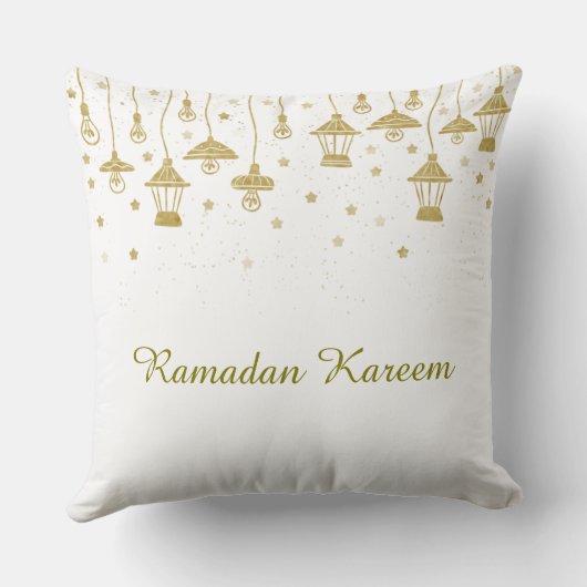 Golden Lantern Garland Pillow クッション (裏面)