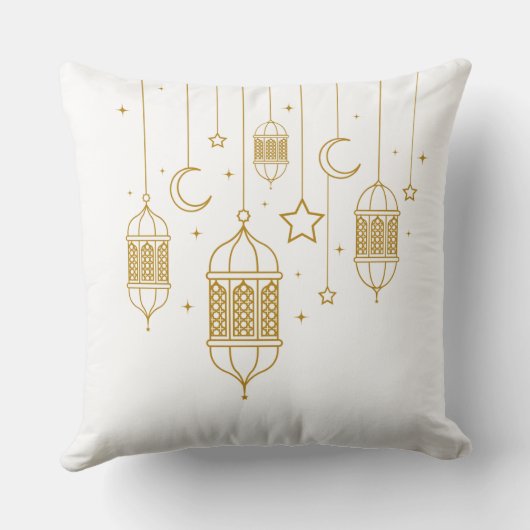 Golden Lantern Garland Pillow クッション (裏面)