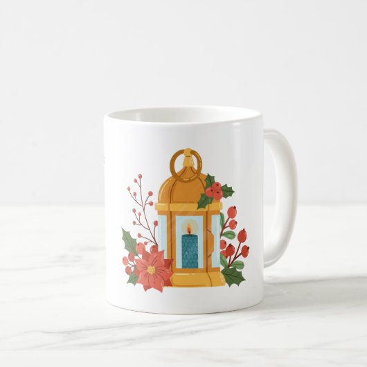 Golden Lantern Mug | Inspirational Quote Mug コーヒーマグカップ (正面右)