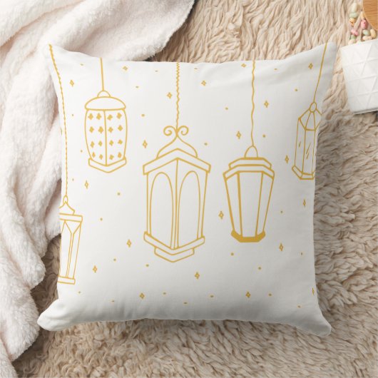 Golden Lanterns Pillow クッション (ブランケット)