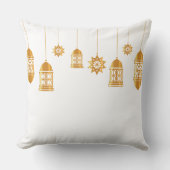 Golden Lanterns & Stars Pillow クッション (正面)