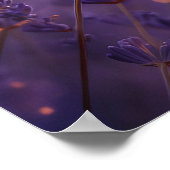 Golden Lavender Field Wall Art Print ポスター (角)