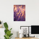 Golden Lavender Field Wall Art Print ポスター (ホームオフィス)