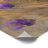 Golden Lavender Field Wall Art Print Poster ポスター (角)