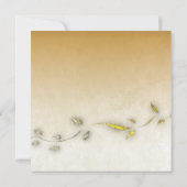 Golden leaves folded thank you card  サンキューカード (裏面)