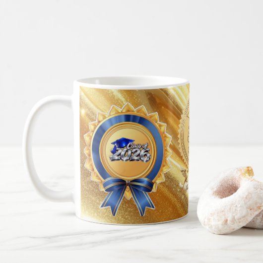 Golden Legacy" Graduation Mug – Class of 2026  コーヒーマグカップ (ドーナツ)