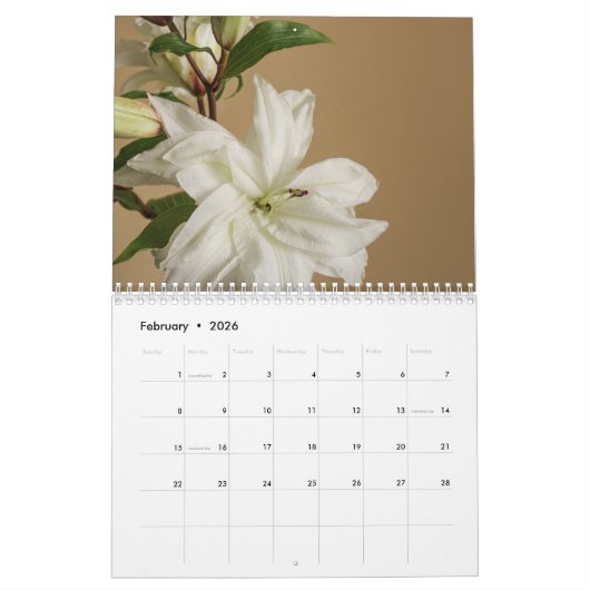 Golden Light calendar 2026 カレンダー (2月 2026)