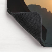 Golden light on the peaks: sunset in Vang Vieng マウスパッド (コーナー)