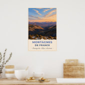 Golden Light Over the French Alps – Coursegoules ポスター (キッチン)