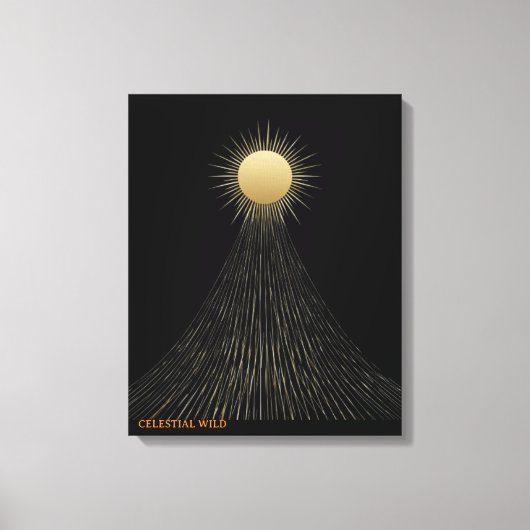 Golden Light Path Celestial Art Canvas Gift キャンバスプリント (正面)