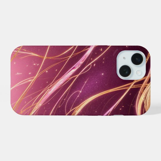 Golden Light Stream Phone Case iPhone 15ケース (裏面横)