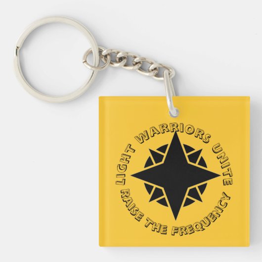 Golden Light Warriors Unite Acrylic Keychain キーホルダー (正面)