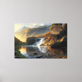 Golden Light Waterfall キャンバスプリント (正面)