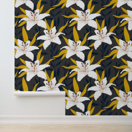 Golden Lily Elegance 壁紙