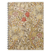 Golden Lily Pattern Version 2 By William Morris ノートブック (正面)