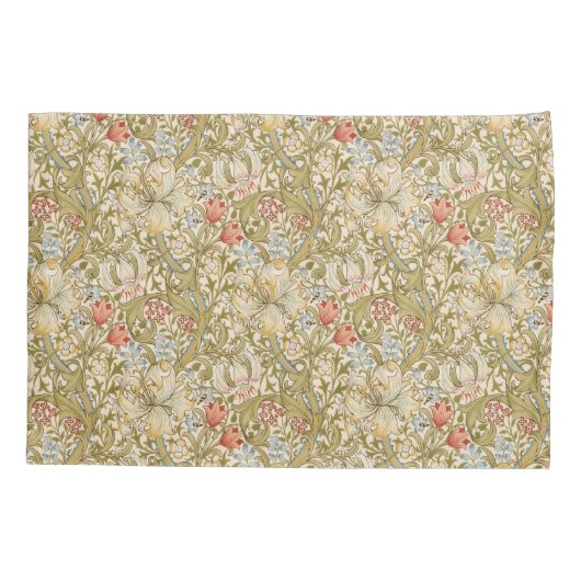 Golden Lily William Morris Classic Design Large 枕カバー (裏面)