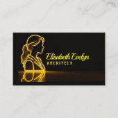 Golden-Lined Grace: A Reflective Silhouette 名刺 (正面)