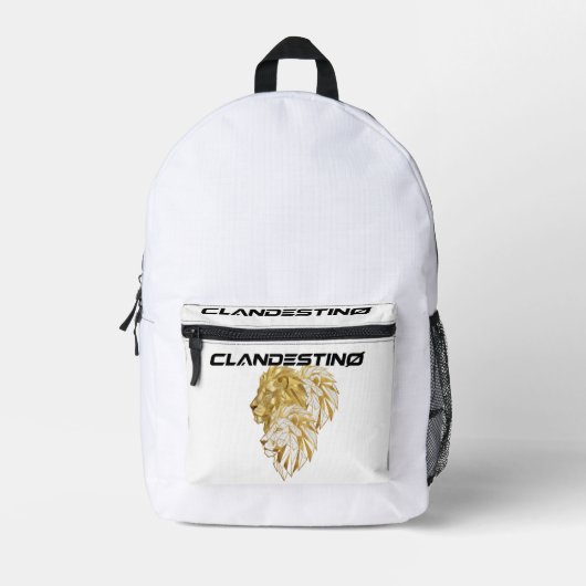 Golden Lion Backpack – Majestic Design プリントバックパック (正面)