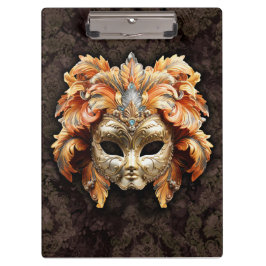 Golden Lion Mask with a Orange Feathers  クリップボード