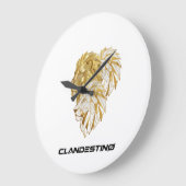 Golden Lion Wall Clock – Majestic Design ラージ壁時計 (傾斜)