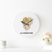 Golden Lion Wall Clock – Majestic Design ラージ壁時計 (ホーム)