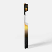 Golden Liquid Drip With Glittering Particles iPhoneケース (左側面)