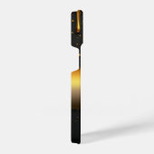 Golden Liquid Drip With Glittering Particles iPhoneケース (右側面)