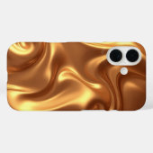 Golden liquid i phone 16 cover  Case-Mate iPhoneケース (裏面 (横))