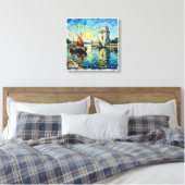 Golden Lisbon Belem Tower Scene Canvas Art キャンバスプリント (インサイチュ (寝室))