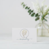 Golden Logo Hairdresser Makeup Artist Lash Studio 名刺 (スタンド正面)