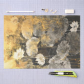 Golden Lotus Elegance watercolor 薄葉紙 (クラフト)