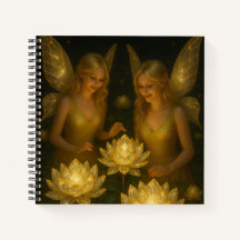 Golden Lotus Fairies Fantasy Art Journal
