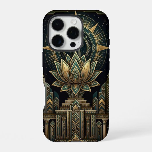 Golden Lotus Flower | iPhone 16 Pro Case iPhoneケース (裏面)