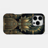 Golden Lotus Flower | iPhone 16 Pro Case iPhoneケース (裏面横)