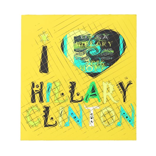 Golden lovey おもしろい Amazing Hope Hillary for USA Co ノートパッド (正面)