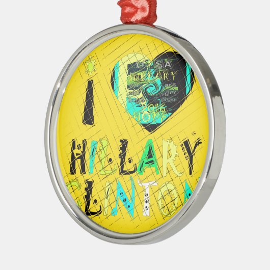 Golden lovey おもしろい Amazing Hope Hillary for USA Co メタルオーナメント (左)