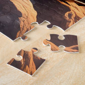 golden luxury car in a desert landscape ジグソーパズル (側面)