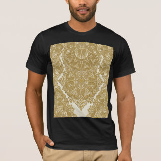 Golden Luxury Paisley Pattern T-Shirt Tシャツ
