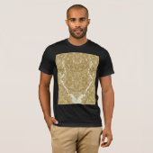 Golden Luxury Paisley Pattern T-Shirt Tシャツ (正面フル)