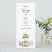 golden luxury white wedding invitation 招待状 (スタンド正面)